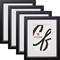 Craig Frames 4 Pack Economy Ebony Hardwood Picture Frame with Mat